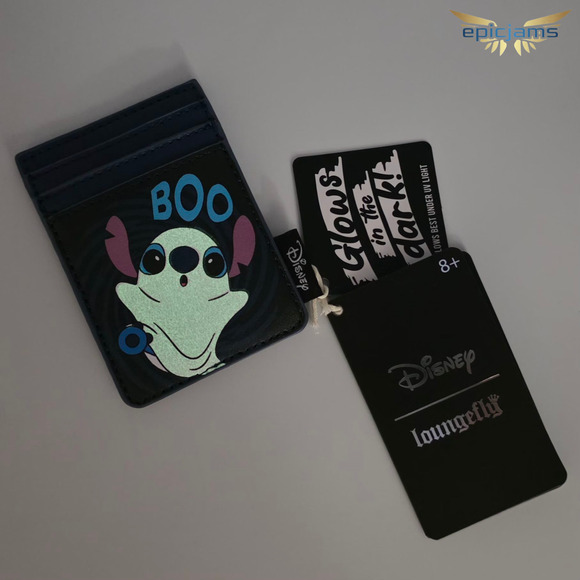 Loungefly Disney Lilo & Stitch Ghost Glow-In-The-Dark Mini Backpack & Wallet Set